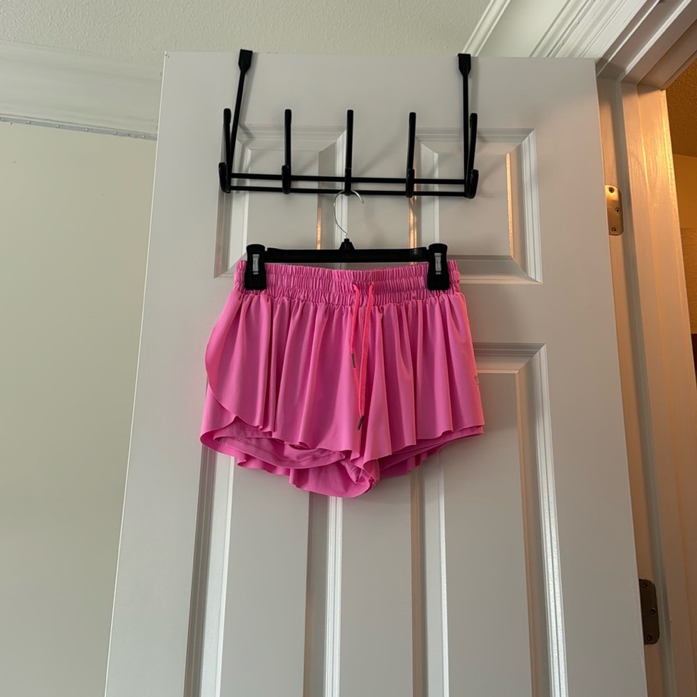 Pink butterfly shorts